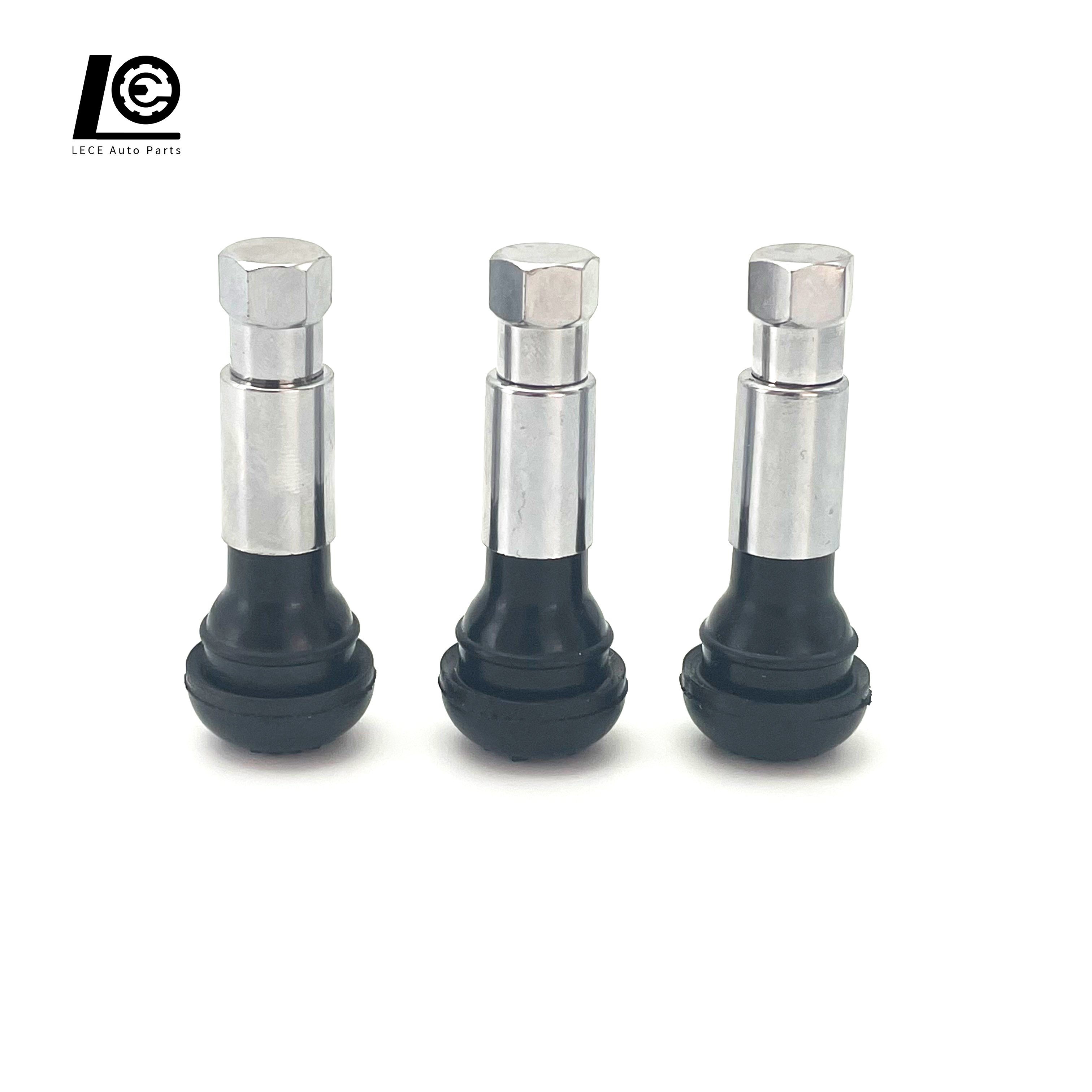 Tire Valve TR414Cwith Chrome Sleeve High Quality Auto Parts Wholesale Tubeless Natural Rubber Tire Valve