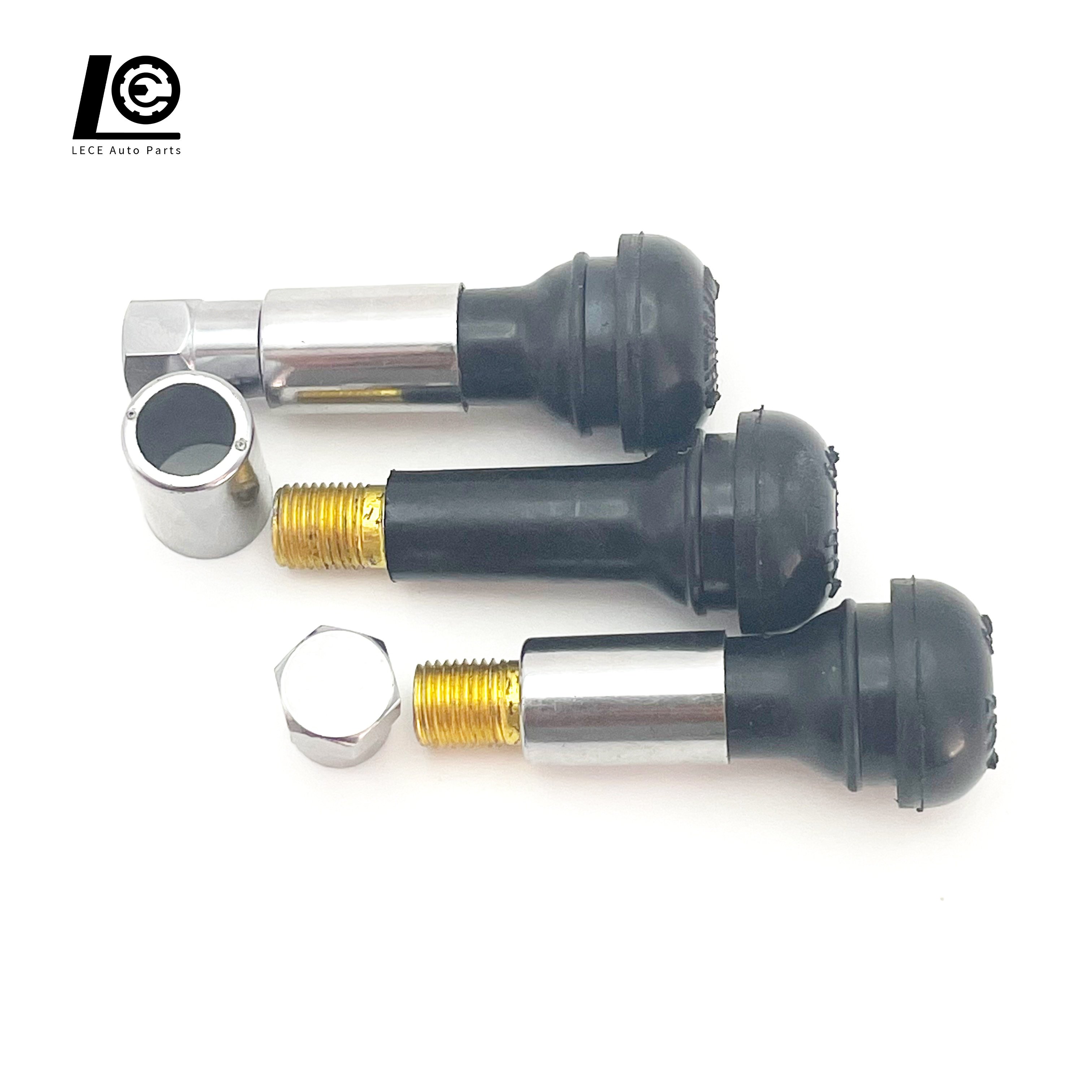 Tire Valve TR414Cwith Chrome Sleeve High Quality Auto Parts Wholesale Tubeless Natural Rubber Tire Valve