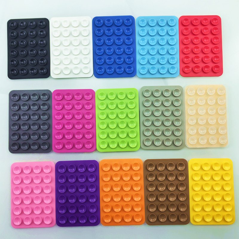 2024 Multifunction Strong Silicone Suction Pad For Mobile Phone Fixture Suction Cup Backed Adhesive Silicone Rubber Sucker Pad