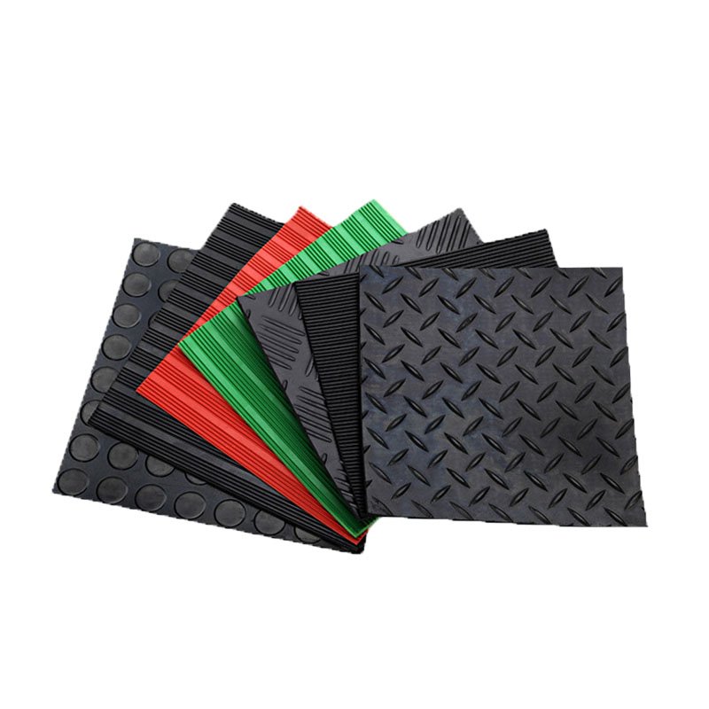 Checker Patterned Rubber Flooring Roll Moulded Sheets Mats Rubber Sheet Anti Slip