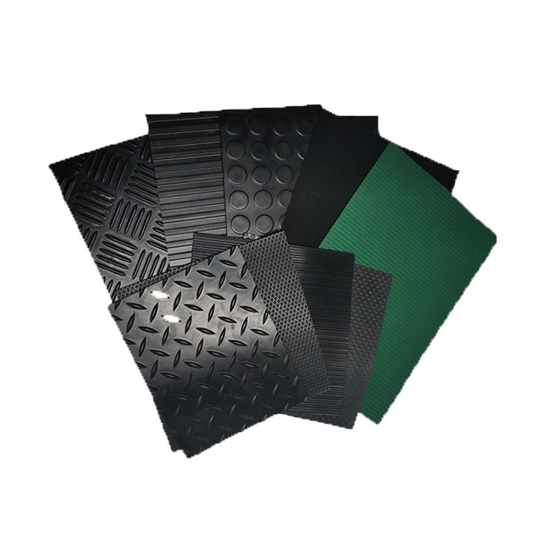 Checker Patterned Rubber Flooring Roll Moulded Sheets Mats Rubber Sheet Anti Slip