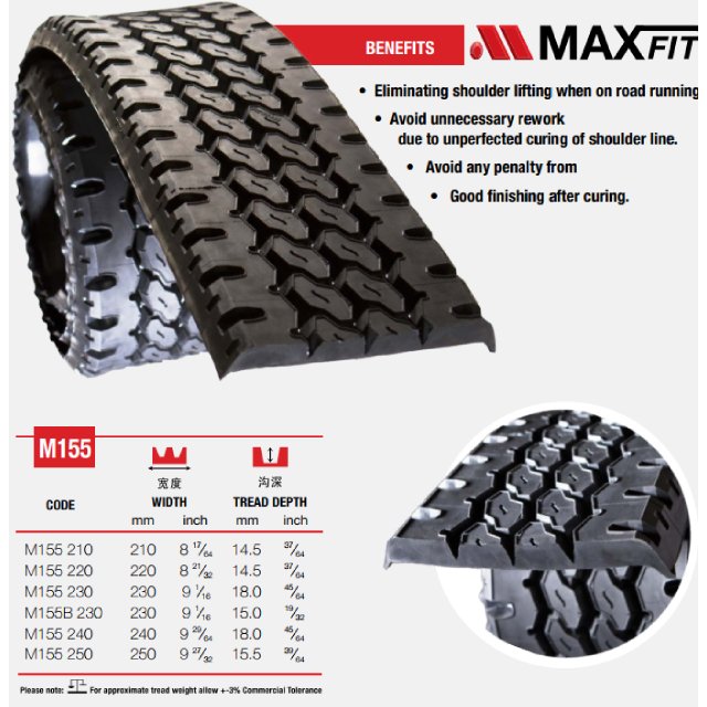 Best Quality Car Tyre Eclipse Pattern Tread Liner Rubber Durable Black Tread Liner Suitable for Automotive and Motor Vehicle