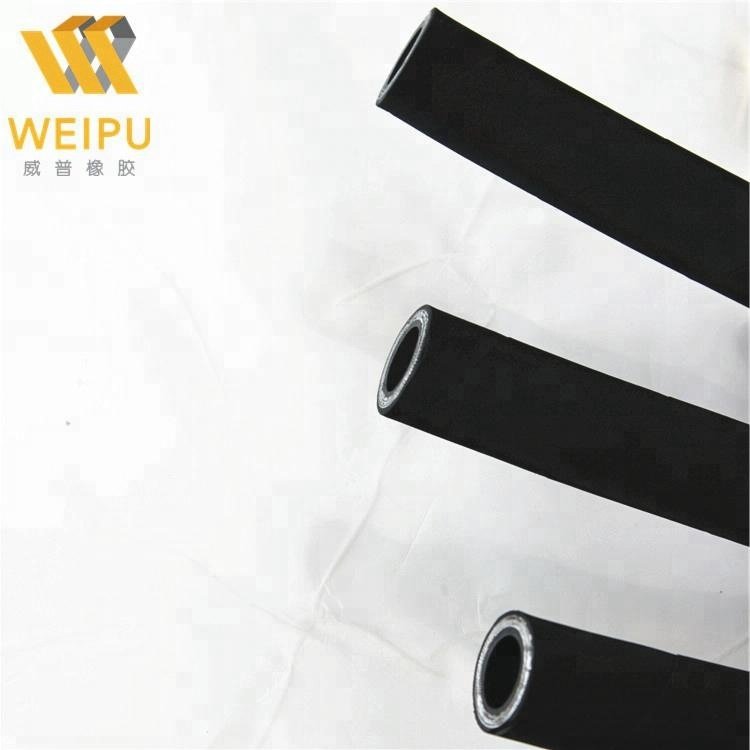 Flexible abrasion and weather resistant black color wire spiral high pressure hydraulic rubber hose