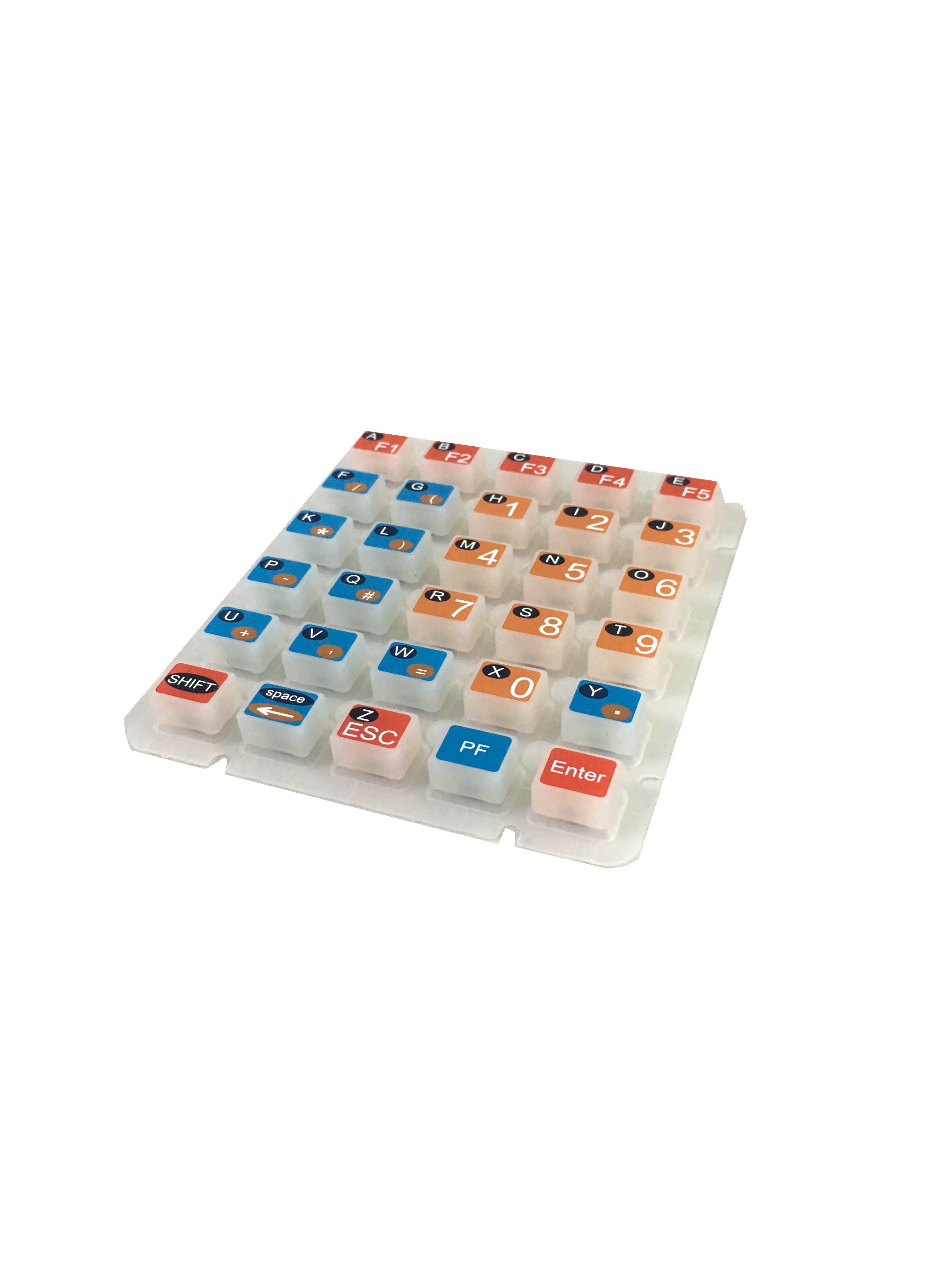 Customized Silicone Rubber Keycaps OEM Button Keypad Screen Printing Industrial Equipment for Remote Control ISO9001