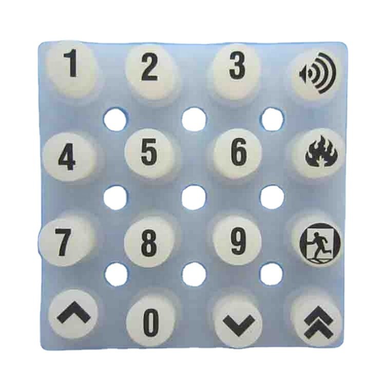 Customized Silicone Rubber Keycaps OEM Button Keypad Screen Printing Industrial Equipment for Remote Control ISO9001