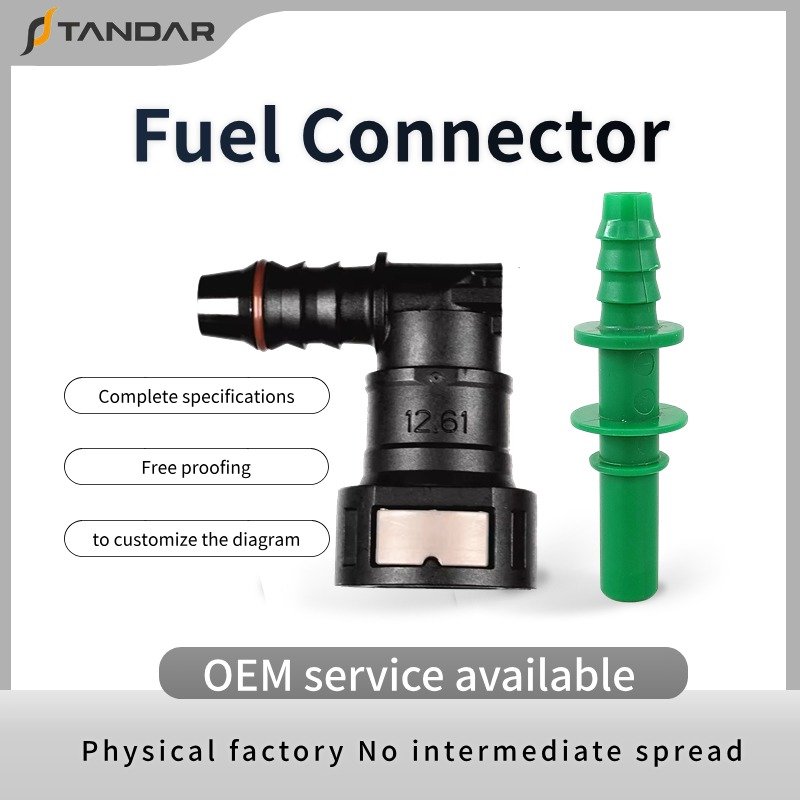 12.61mm SAE 90 degree Fuel Line Adapter Connector Series for Automotive Parts Fuel Line Quick Connector