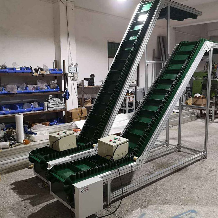 China supplier wholesale price movable inclined green pvc belt conveyor system for warehouse