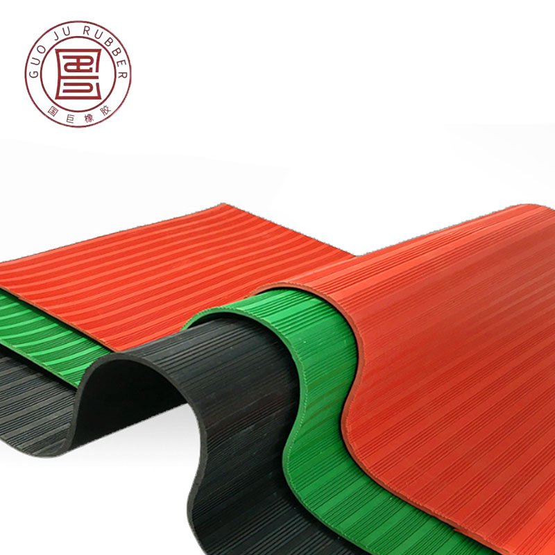 Manufacturer Anti Slip Wear Resistant Natural Rubber Sheet Insulated Anti Vibration Roof Rubber Mat Rolls