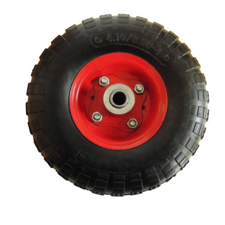 3.00-4 air wheel with steel rim bearings inside rim for hand trolleys wheel wheelbarrow wheel