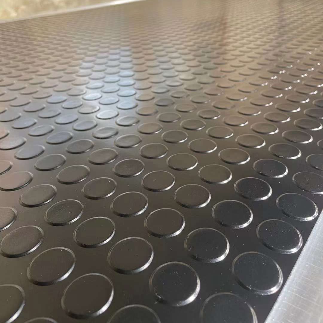 Checker Plate Coin wide stripe diamond plate Rubber flooring / rubber vinyl floor mat for vans/garage
