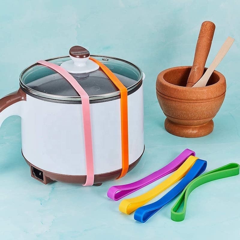 Silicone Rubber Bands Assorted Colored Rubber Bands Elastic Rubber Wrapping Bands for Notebook Outdoor Gear Packing