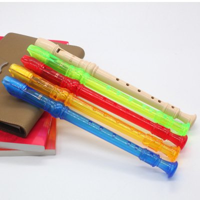 8-Hole Long Flute Soprano Recorder ABS Recorder with Cleaning Rod Educational Musical Instrument Tool for Beginner kids Case Bag