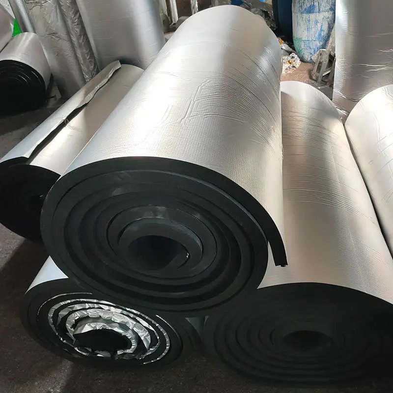 Self-adhesive foam aluminum foil rubber sheet Self-adhesive roof insulation sunscreen insulation board rubber and plastic board