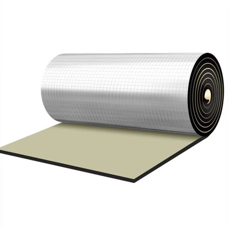 Self-adhesive foam aluminum foil rubber sheet Self-adhesive roof insulation sunscreen insulation board rubber and plastic board