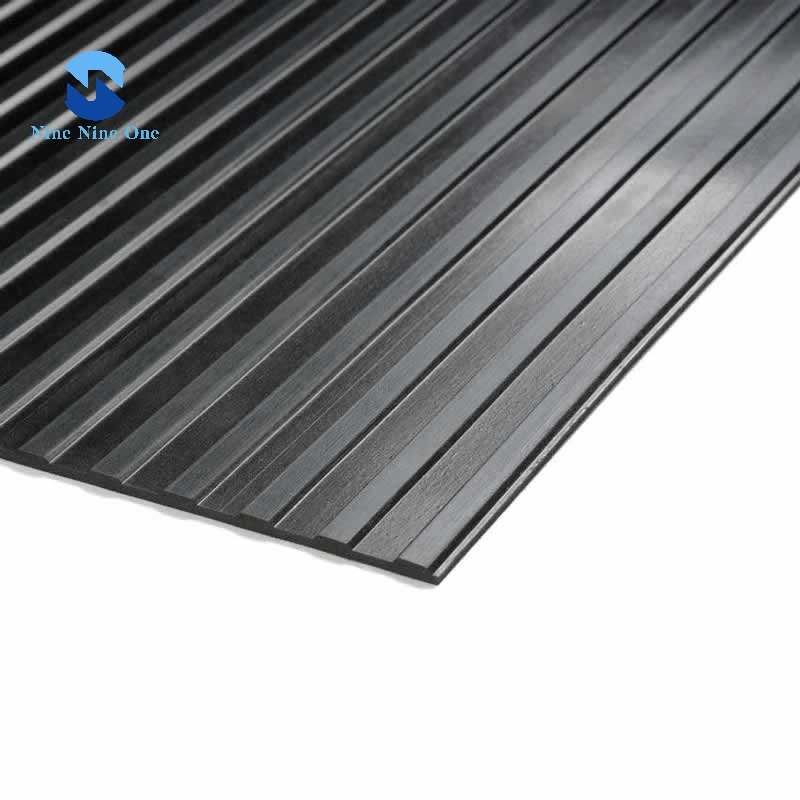 Rubber Sheet 2m width 3mm 5mm 6mm RIBBED PATTERNED RUBBER MAT