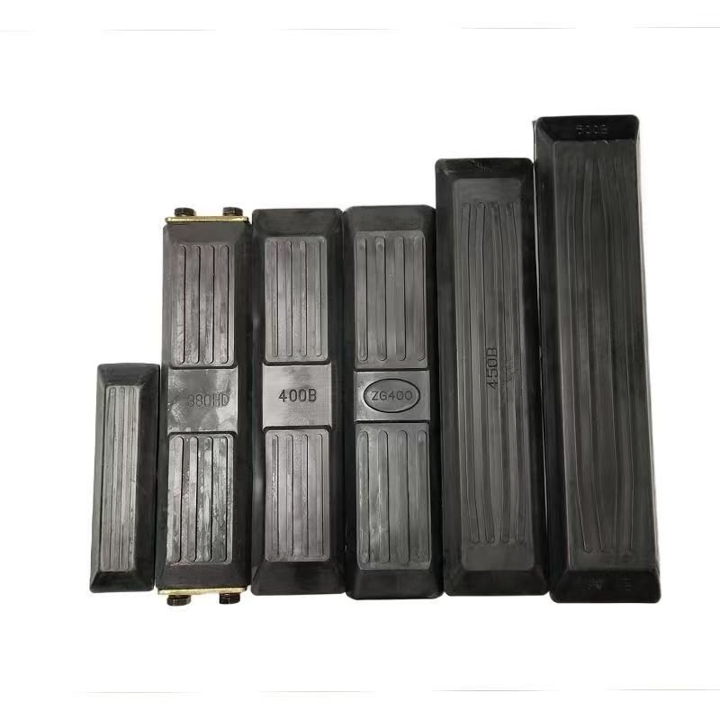 Crawler excavator loader bulldozer rubber crawler plate pad block