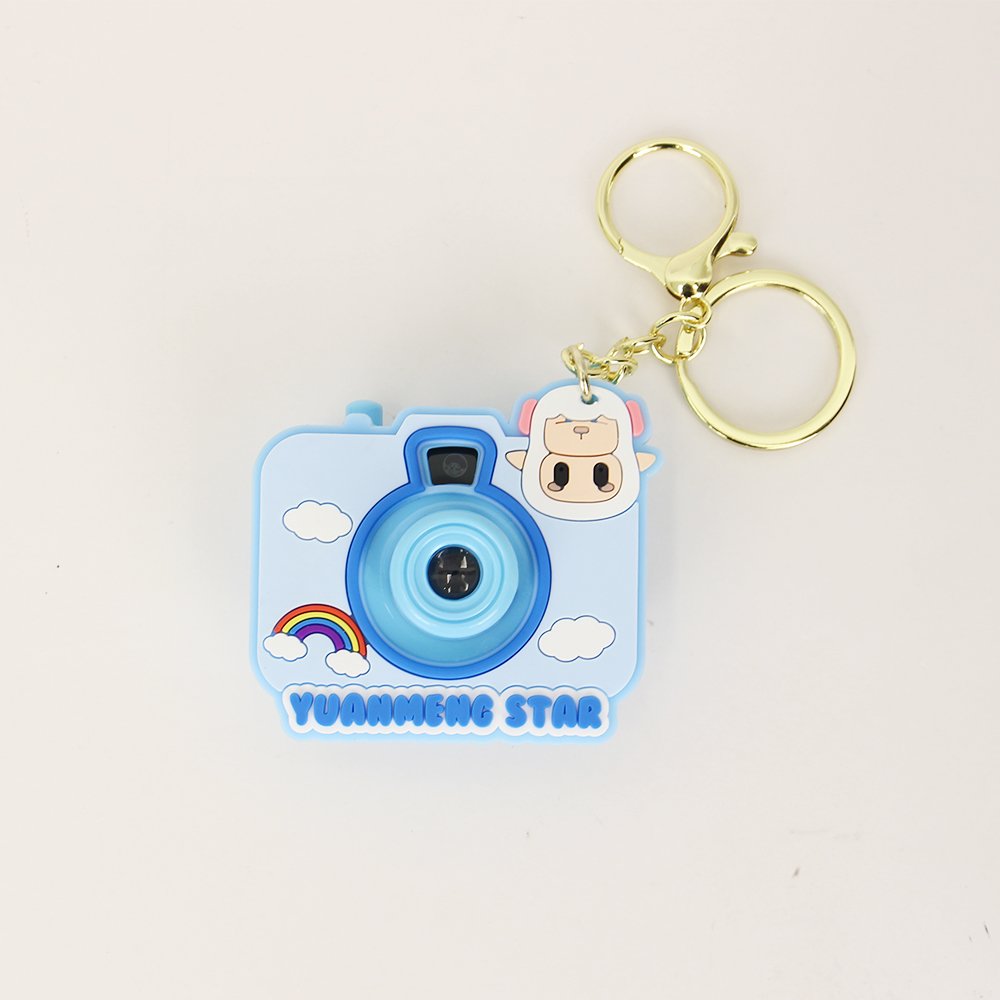 Hot Selling Cute Projection Camera Keychain Rubber Projection Camera Keychain Bag pendant Key Rings
