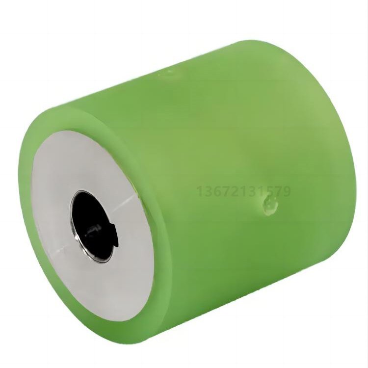 Custom Durable Industrial PU Rubber Elastomer Covered Roller Keyway Polyurethane Coated Roller