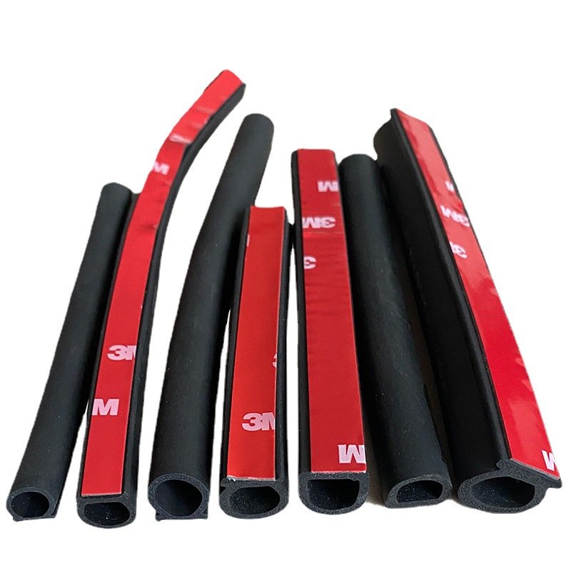 self adhesive automotive D shape pvc/EPDM Waterproof Seal Gasket Extrusion Automotive Windows Car Door Rubber Seal Strip