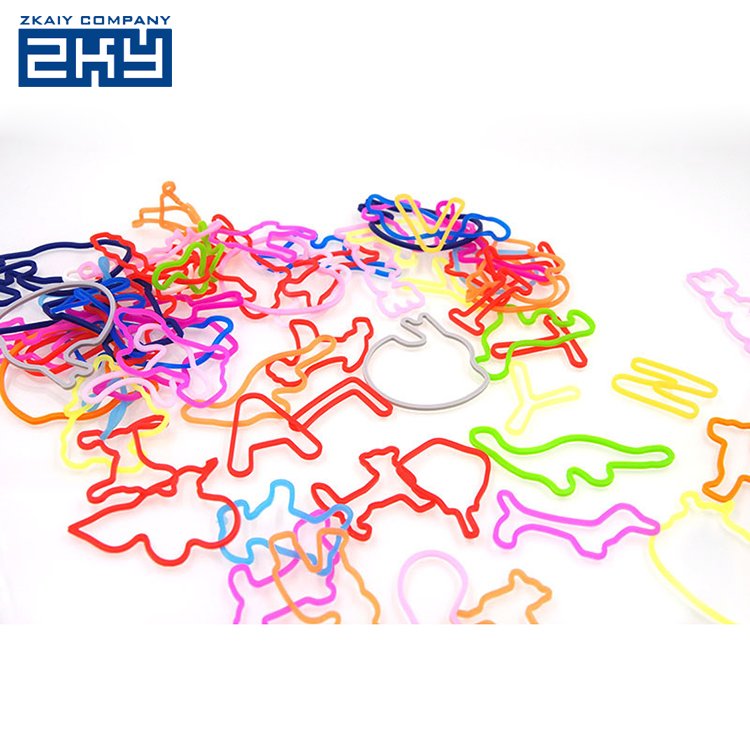 Wholesale Party Favors Fun Silly Assorted Zoo Animal Shaped Bracelet Hair Silicone Rubber Band