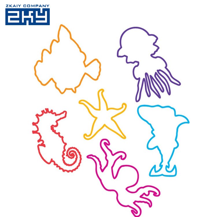Wholesale Party Favors Fun Silly Assorted Zoo Animal Shaped Bracelet Hair Silicone Rubber Band