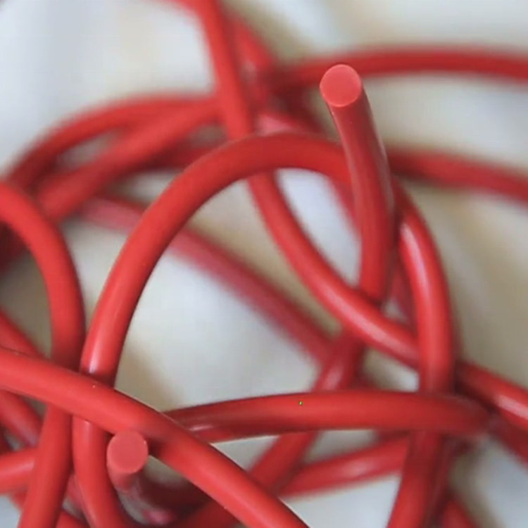 Extruded flexible silicone rubber cord custom round rubber rod