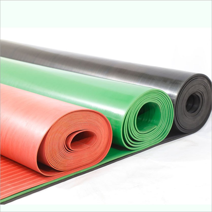 customized Color high voltage 10kV anti-static insulating Ordinary rubber sheet distribution room for Rubber insulation pad