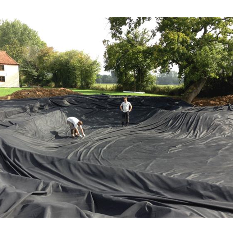 8M 15m width impermeable 40 45 60 mil food grade black white blue epdm rubber pond pool sheet liner geomembrane
