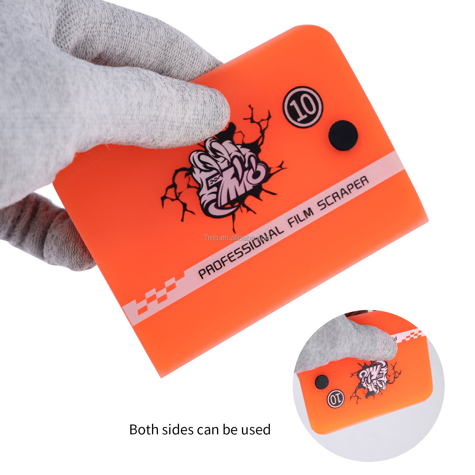 7mo High Quality 10cm Anti-Scratch TPU Squeegee Rubber Squeegee Car Wrap Tools for Car PPF Squeegee with Magnet