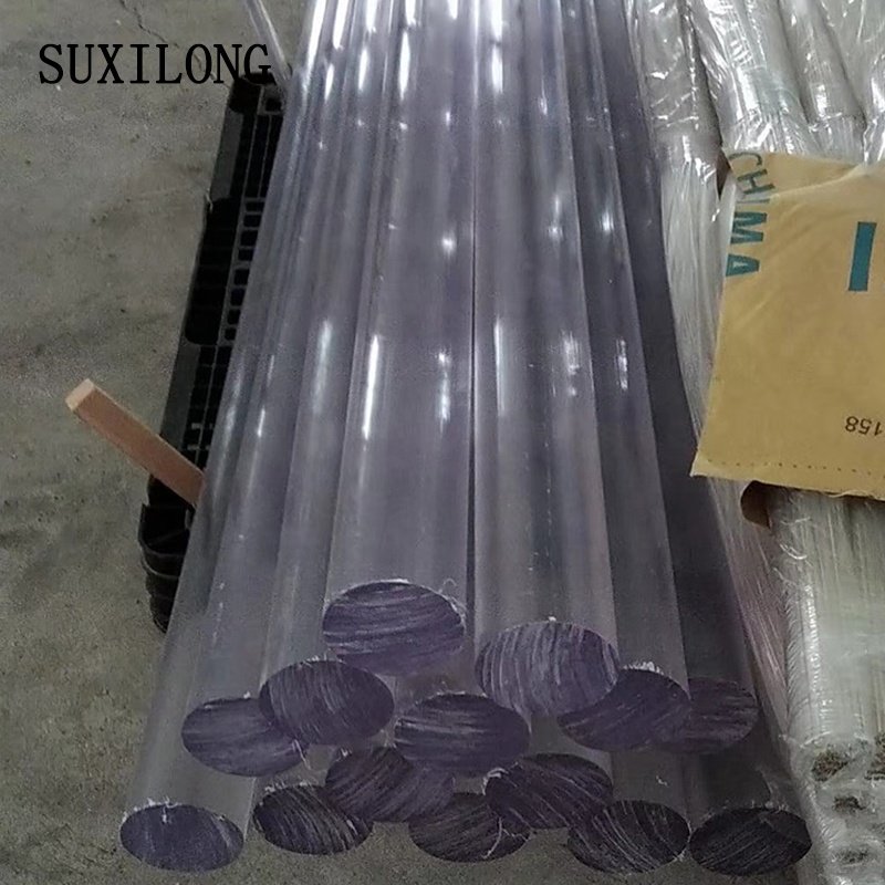 High Quality Clear Plastic rod Transparent polycarbonate solid bar inflaming retarding 100mm plastic rod