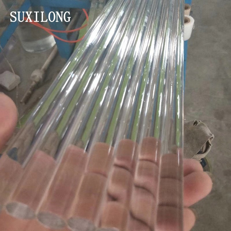 High Quality Clear Plastic rod Transparent polycarbonate solid bar inflaming retarding 100mm plastic rod