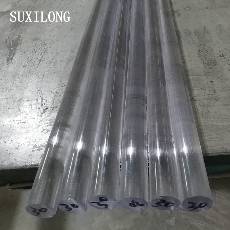 High Quality Clear Plastic rod Transparent polycarbonate solid bar inflaming retarding 100mm plastic rod