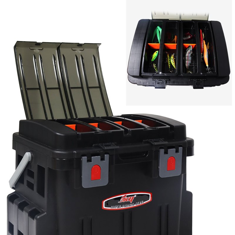 ABS Double Open Lure Tackle Fishing Box Multifunction Fishing Tool Accessories Lure Hooks Storage Box Fishing Boxes