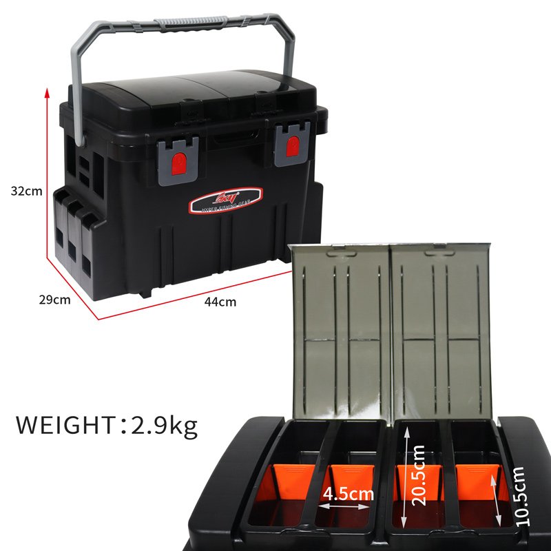 ABS Double Open Lure Tackle Fishing Box Multifunction Fishing Tool Accessories Lure Hooks Storage Box Fishing Boxes