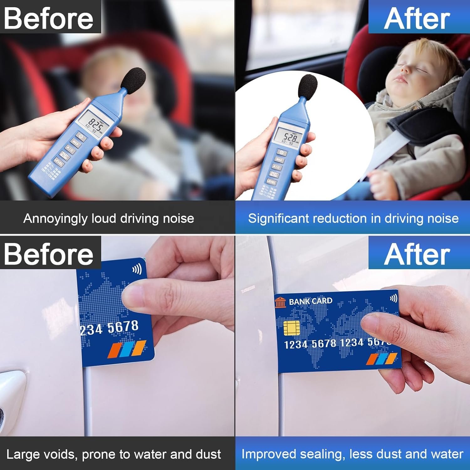 Durable Shockproof Car Seal Sticker Accessories Seamless Rubber Sealing Strip Car Door Gap Sealing Strip