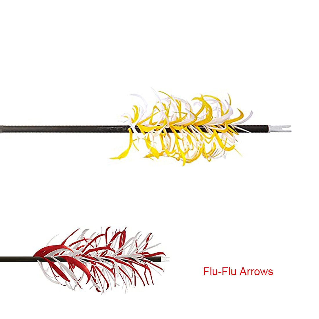 Flu Flu Spine 500 Arrows with Wrap Feathers ID6.2MM Archery 8mm Rubber Blunt Target Point Y-nock Bow Shooting