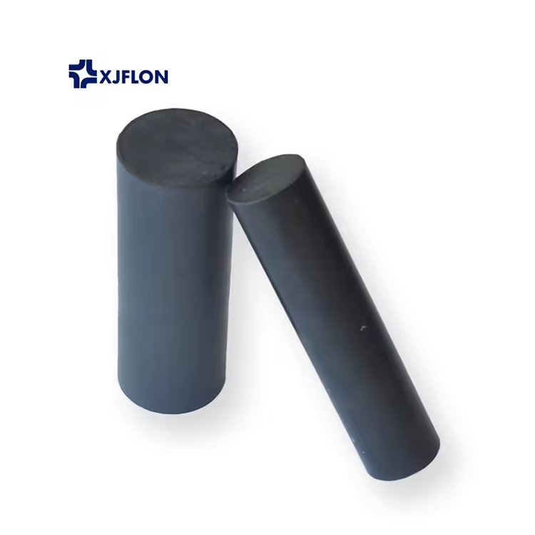 suppliers custom black carbon filled ptfe bar extruded stick ptfe plastic rod products
