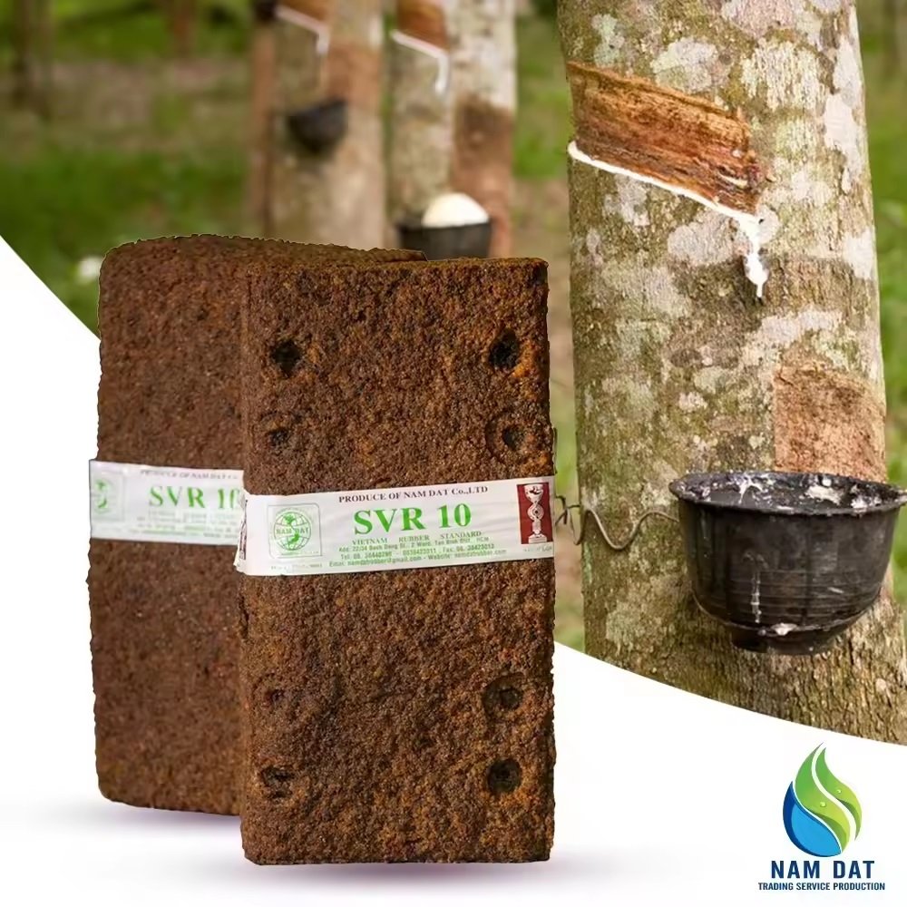 New Condition SVR 10 (TSR 10) Nam Dat Brand Producer Natural Rubber Raw Flexible Brown Color Vietnam Material With Multi Usage