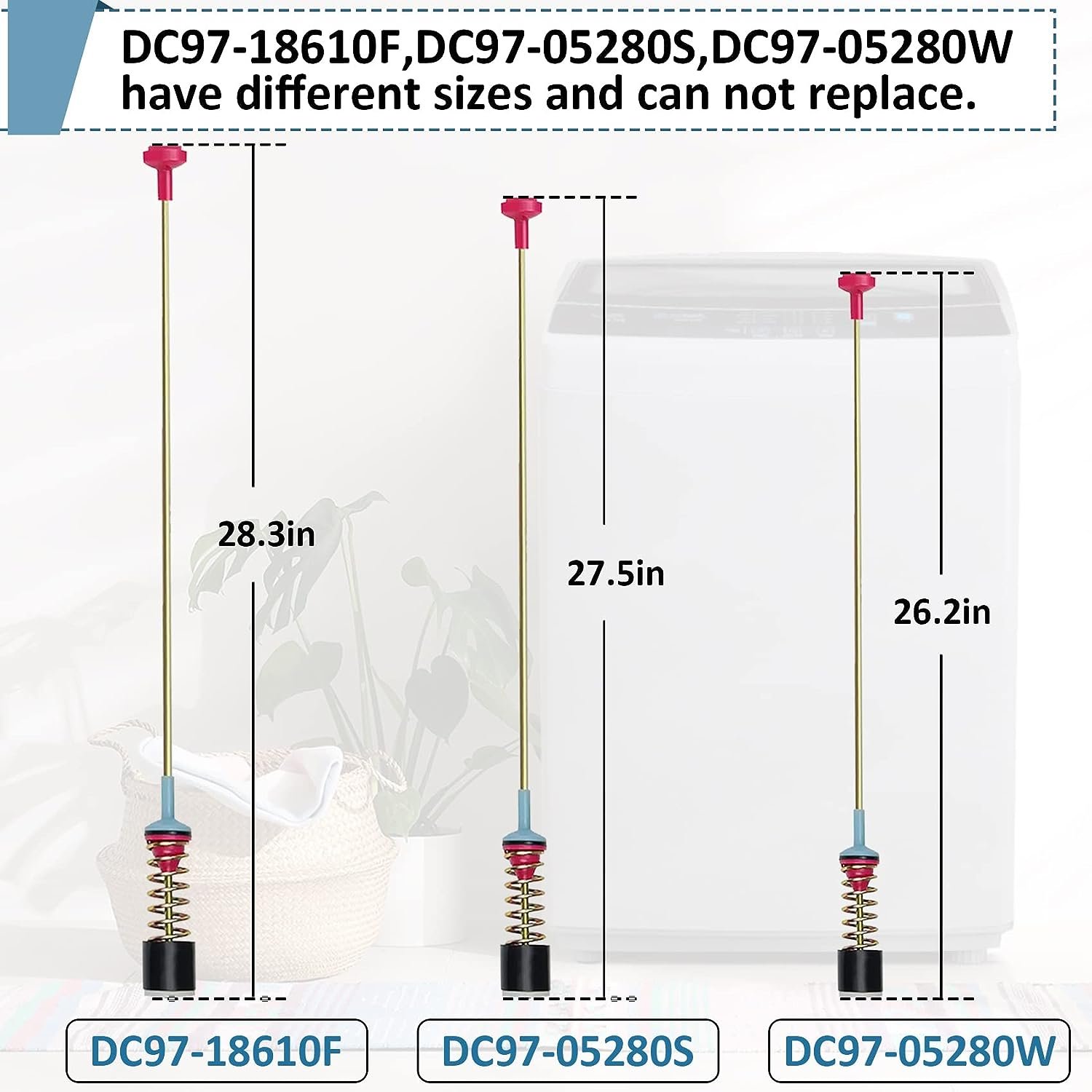 Factory price Washing machine parts DC97-18610F washer suspension rods (4 pack) replacement for washing machine spare parts