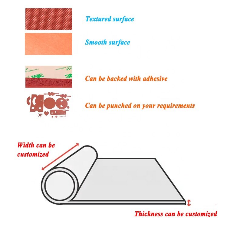 1mm heat press poron foam sheet silicone foam roll 100cmx100cm silicone foam rubber sheet