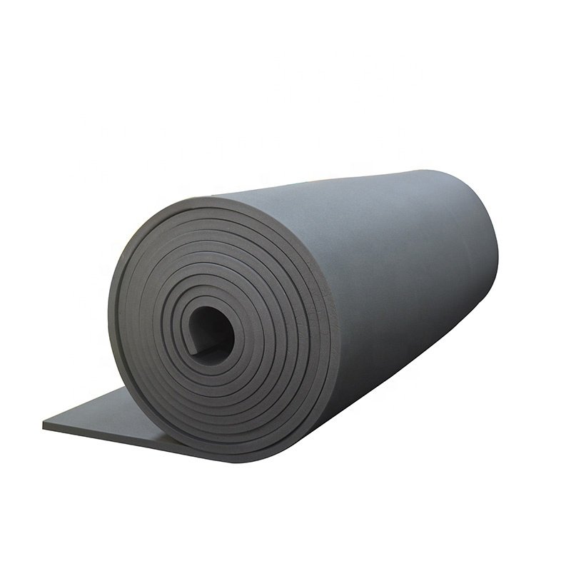 Bellsafe Heat Resistant Closed Cell Rubber Foam Insulation Rolls Black Nitrile Rubber Insulation Sheets for Air Duct