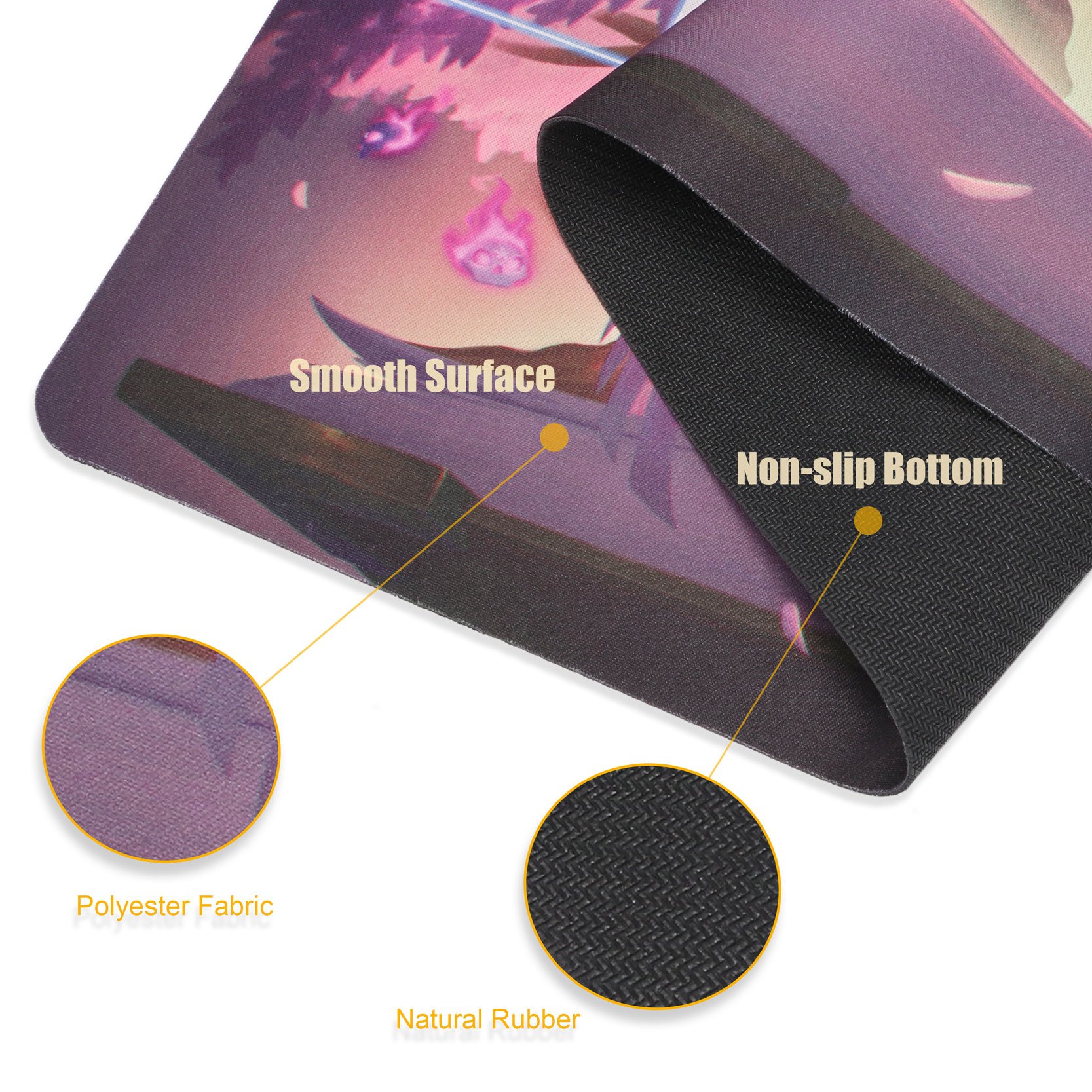 Factory Sales Neoprene Rubber Mouse Pad Customized Printed Card Game Playmat With Logo For Compute
