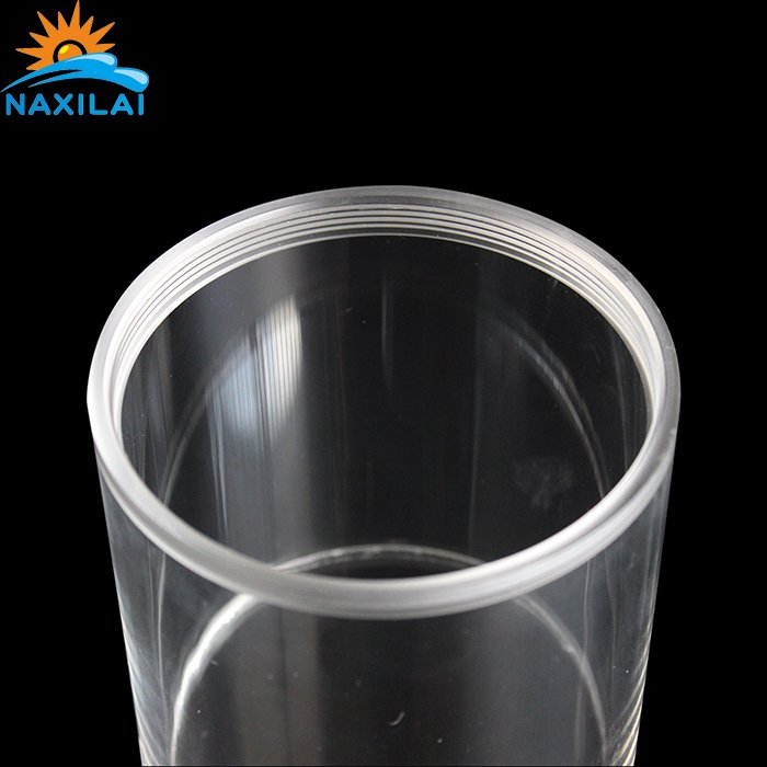 Naxilai acrylic tube polycarbonate tube threaded acrylic tube with lid
