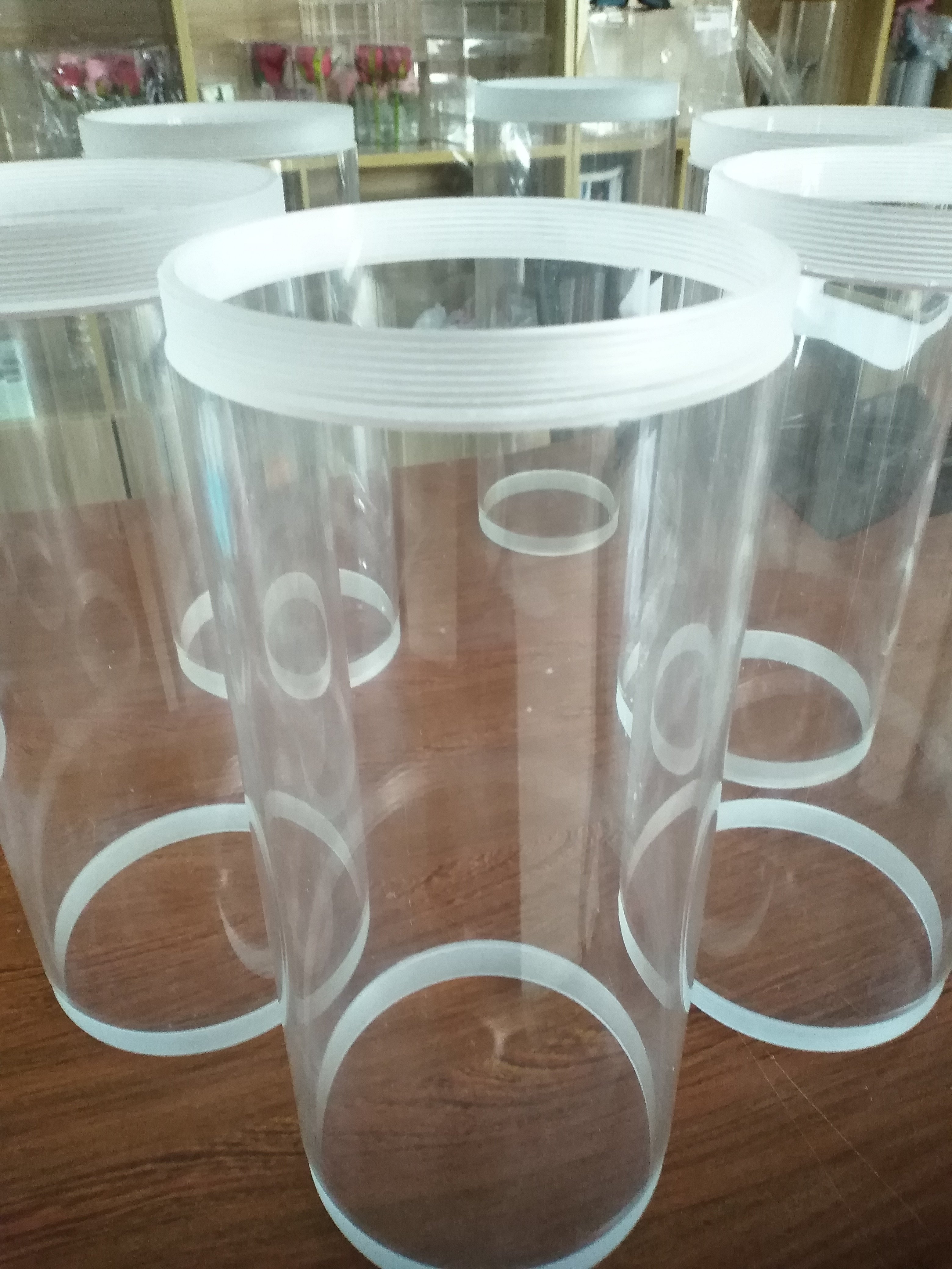 Naxilai acrylic tube polycarbonate tube threaded acrylic tube with lid