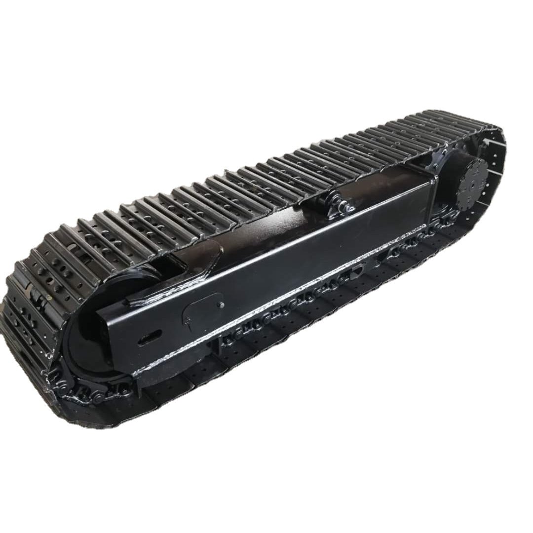 New Small Crawler Excavator Rubber Track Chassis Rubber Steel Crawler Chassis Hydraulic Drilling Excavator for Sale