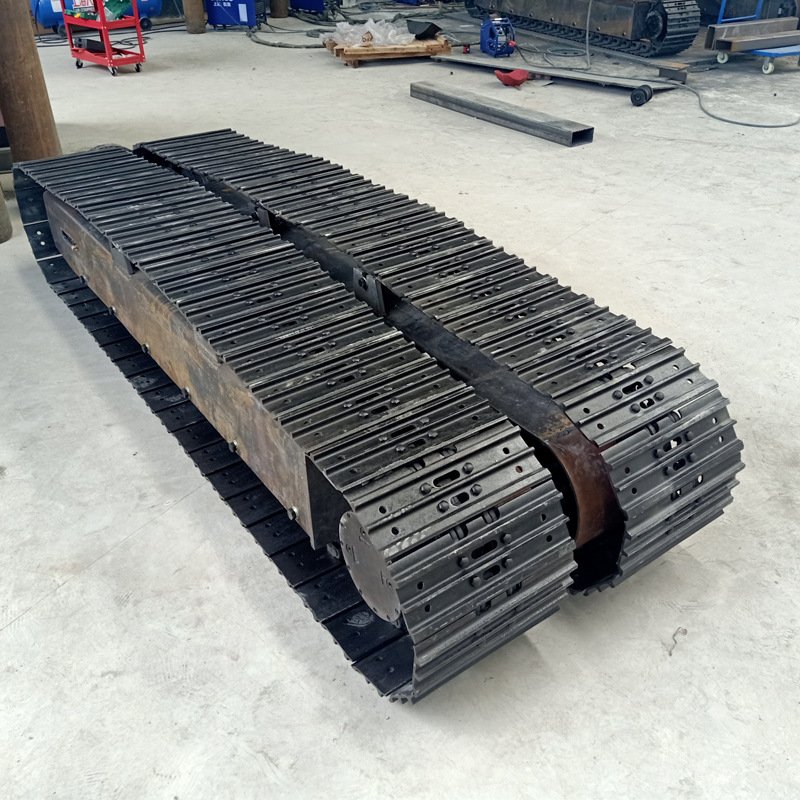 New Small Crawler Excavator Rubber Track Chassis Rubber Steel Crawler Chassis Hydraulic Drilling Excavator for Sale