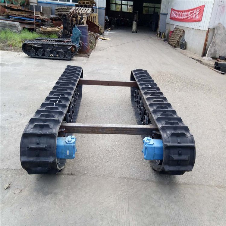 New Small Crawler Excavator Rubber Track Chassis Rubber Steel Crawler Chassis Hydraulic Drilling Excavator for Sale