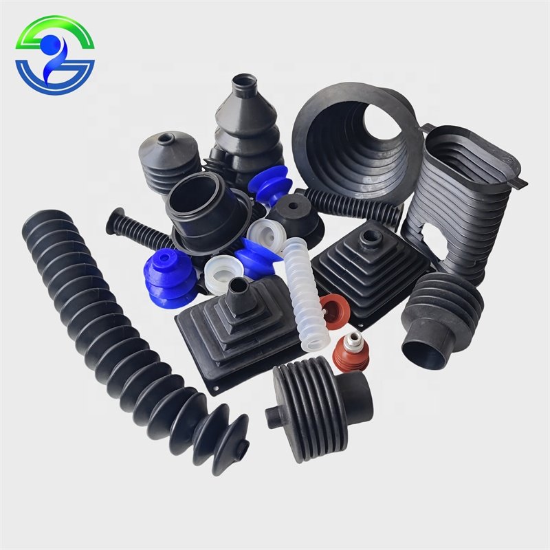 Custom Waterproof NBR EPDM FKM Rubber Bellows Dust Cover Silicone Dust Cover For Rubber Protectors