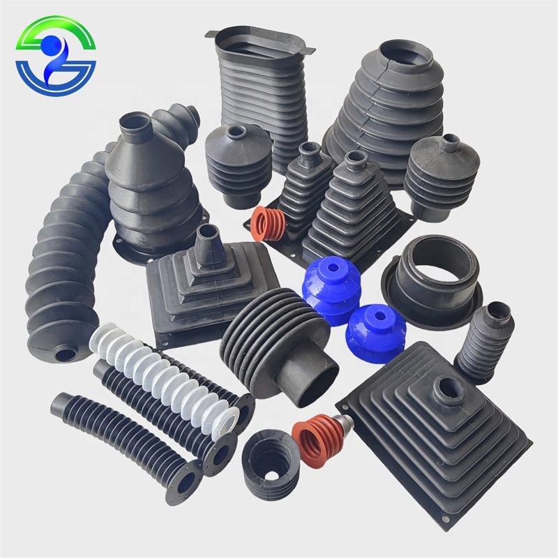 Custom Waterproof NBR EPDM FKM Rubber Bellows Dust Cover Silicone Dust Cover For Rubber Protectors