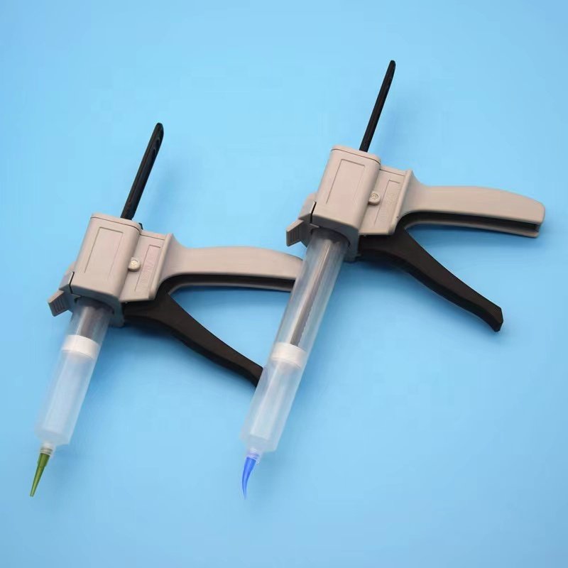 50ml 1:1 2:1 10:1 PP Plastic Dual Components Barrel Syringe Cartridge For Ab Glue Dispensing